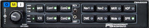 émetteur-récepteur VHF / panneau audio / pour avion / monté sur panneau