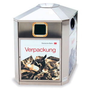 airport waste bin / floor-mounted / with built-in ashtray
