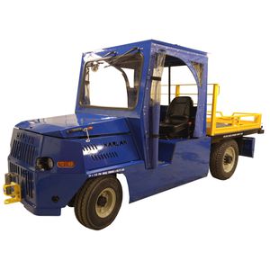tow tractor / with towbar / for luggage trolleys / with cab