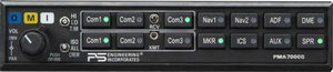 VHF transceiver / audio panel / for aircraft / panel-mount