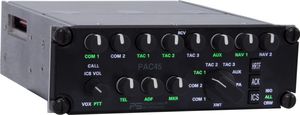 VHF transceiver / audio panel / for helicopters / panel-mount