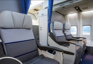 aircraft cabin headrest cover