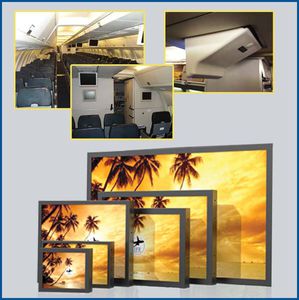 inflight entertainment aircraft cabin display / HD / LED