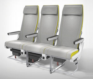 aircraft cabin seat / economy class / with adjustable headrest / with integrated screen