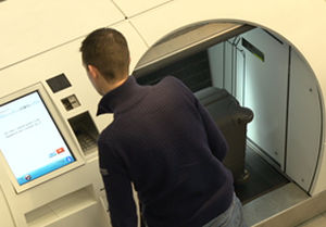 self-service bag drop / with check-in / for airports