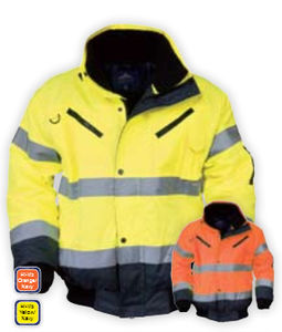 work jacket / for runway personnel / high-visibility / waterproof
