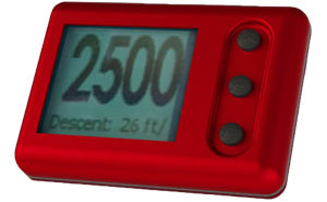 digital altimeter / feet or meters / portable / for free flight