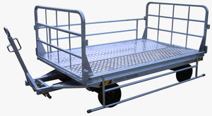 runway baggage trailer / 4-wheel / open