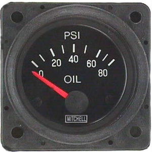 pressure gauge / analog / oil / for aircraft