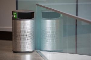 airport waste bin / floor-mounted / recycling