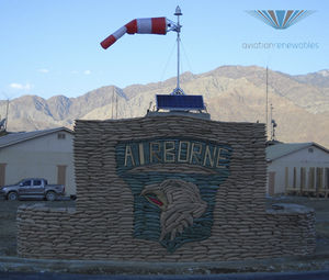 airport wind cone / for helidecks / with mast / internally illuminated