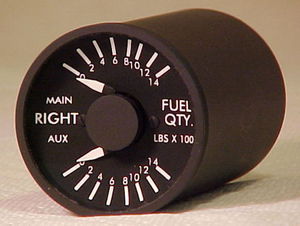 level gauge / analog / fuel / for aircraft