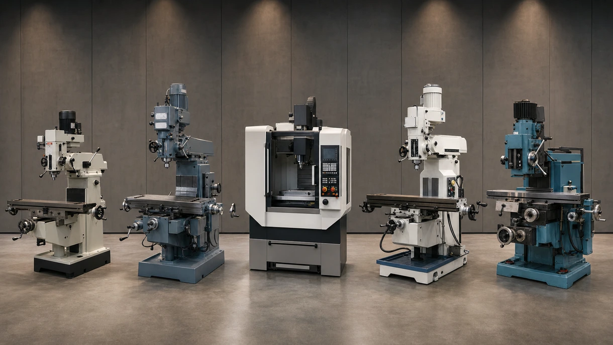 Ein professioneller Bediener überwacht eine mehrachsige vertikale Fräsmaschine bei der Bearbeitung einer komplexen Flugzeugturbinenschaufel in einer sterilen Anlage.