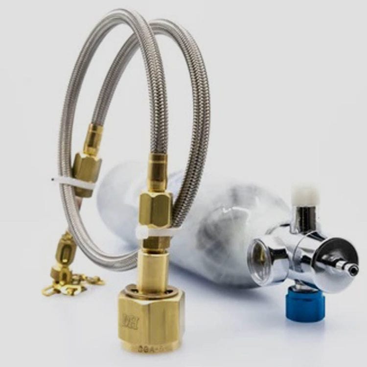 Sauerstoffregler CGA 540 – Für Taschenlampen, Einlass 0-4000 PSI, Auslass 0-200 PSI, Mit Messinggehäuse