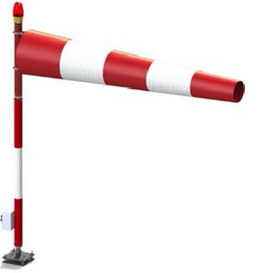 Windsack für Flughäfen / mit Mast