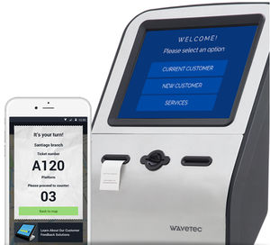 bodenstehender Warteschlangenmanager / Touchscreen / für Flughäfen