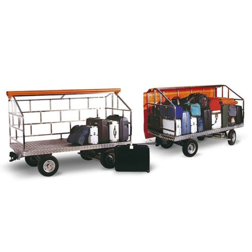 Gepäckwagen für ground support - APT 1000 - BOMBELLI ANGELO SRL - 4 Räder / offen / mit Plane