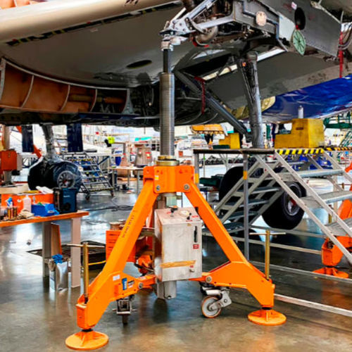 Wagenheber für Flugzeug - DEDIENNE AEROSPACE SAS - elektrisch / dreifüßig
