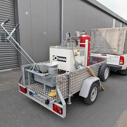 Handgeführte Markiermaschine - HOFMANN GMBH - für Thermoplaste / für Kaltmarkierung aus Kunststoff / für Rollfeld