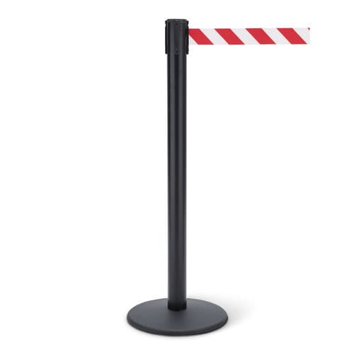 Personenleitsystem mit Gurt - SICUREZZA-1 - POLIBAR - Flachkopf / einziehbar / für Flughafen