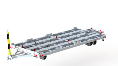 Anhänger für Containertransport - PD-04 - S-P-S BV - 2-Achsen / für Frachtflugzeug / für Flughafen