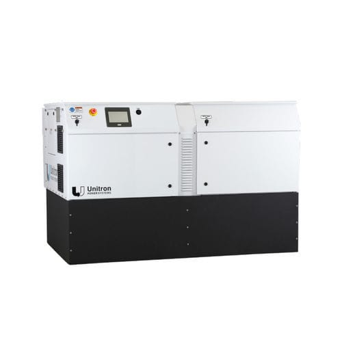 Stationäres Bodenstrom-Aggregat - UNITRON POWER SYSTEMS - unter der Fluggastbrücke montiert / Rollfeld / Hangar