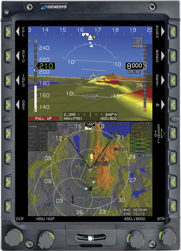 MFD-EFIS - IDU-680 - Genesys Aerosystems - PFD / für Flugzeug / Wetter