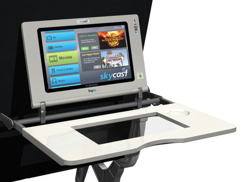 Bildschirm für Flugzeugkabine / in-Flight-Entertainment - TrayVu™ - Skycast Solutions, Inc. - HD / mit Touchscreen