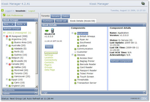 Management-Software - KIOSK MANAGER 1.4 - EMBROSS - Überwachung / für die Luftfahrt / für Check-In-Automat