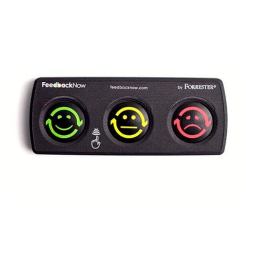 Thekenmontiertes Customer Feedback Gerät - Touchless Smiley Box - FeedbackNow - für Flughafen
