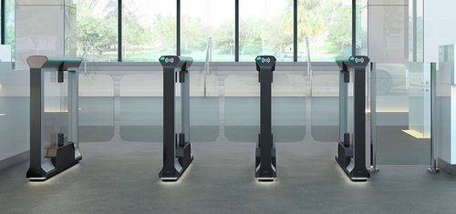 Schwenkbare Durchgangssperre - mWing - Magnetic Autocontrol Group - Glas / für Flughafen
