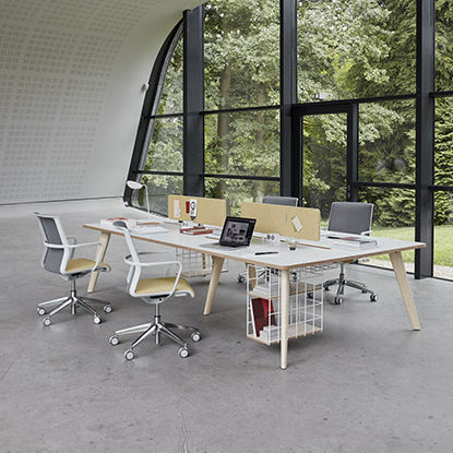 Tisch für Flughafen - Pailo series - Senator - aus PU / Esche / Metalldraht