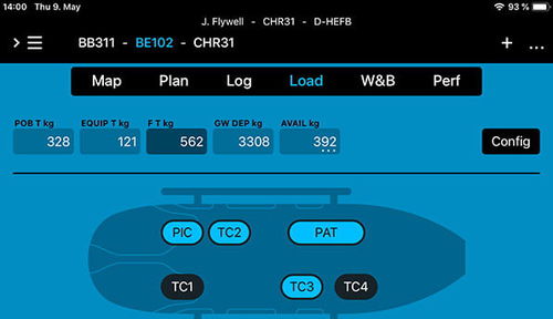 Management-Software - EFB - heliEFB - für Analyse von Masse und Schwerpunktlage / zur Flugplanung / zur Programmierung von on-board-Systemen