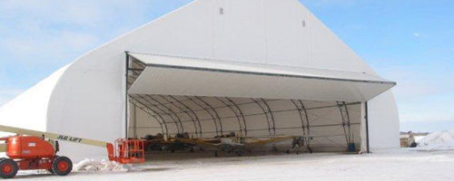 Hangar für Flugzeug - Britespan Building Systems, Inc. - für Hubschrauber / temporär / offen