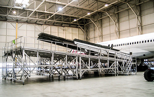 Flugzeugdock für Flugzeuge - ALTEC Aluminium Technik GmbH - Flügel / mobil / regelbar