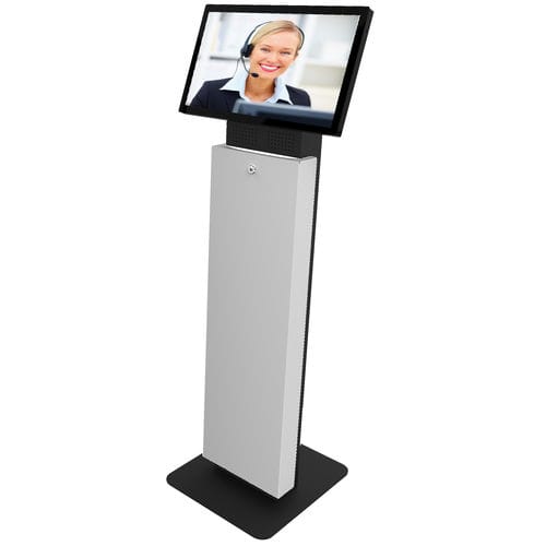 Bodenstehender Warteschlangenmanager - Pedestal - Telemedium / Teleportel - mit Touchscreen / für Flughafen