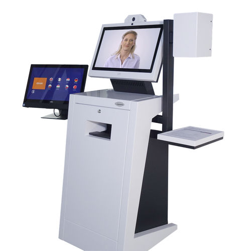 Interaktive Säule / Empfang - Versatility Kiosk™ - Telemedium / Teleportel - für Flughafen / mit Touchscreen