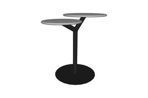Tisch für Flughafen - Bistro - Forms+Surfaces - Edelstahl / Satin / Sandstein