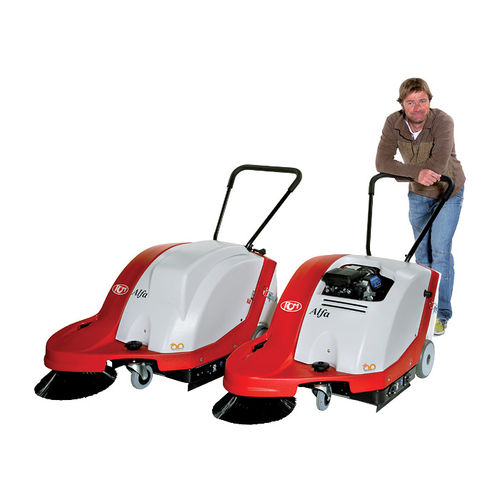 Kehrmaschine für Flughafen - ALFA series - RCM - Geh / elektrisch / Vielzweck