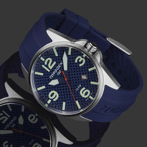Aviator-Armbanduhr - T10CFBL44SRBL - Torgoen  - Chronograph / Automatikaufzug / Quarz