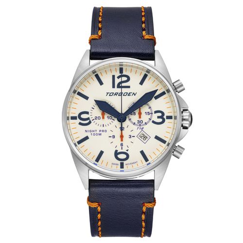 Aviator-Armbanduhr - T16CRG44BLL - Torgoen  - Chronograph / Automatikaufzug / Quarz