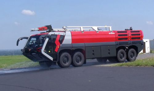 Löschfahrzeug für Flughafen für Flughafen - TITAN T52-1300 - Sides - Schnelleinsatz / mit Teleskoplanze / 8x8