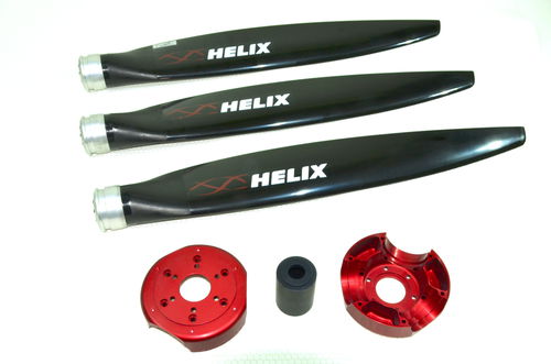 Zeitplan-Flugzeugschraube - L-SSI-3 - HELIX propeller - 35 - 40" / mit 3 Zähnen / Fest