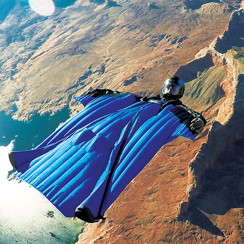 Wingsuit-Kombianzug - FREAK 3 - Squirrel - aus PC / blau / rot