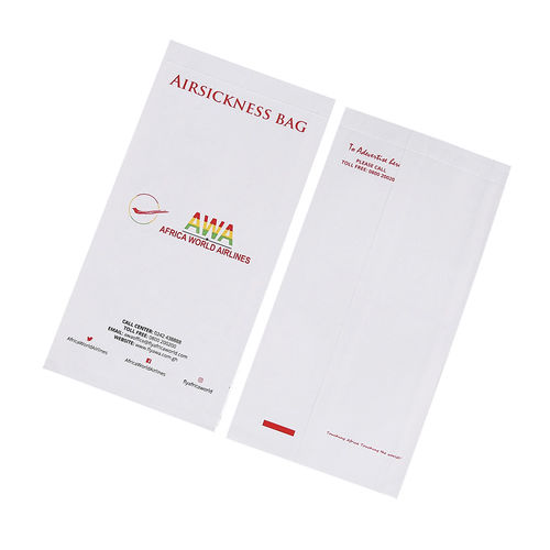 Spuckbeutel für Flugzeug - Africa world airlines - Shantou Luoyi Trading Co., LTD - Papier
