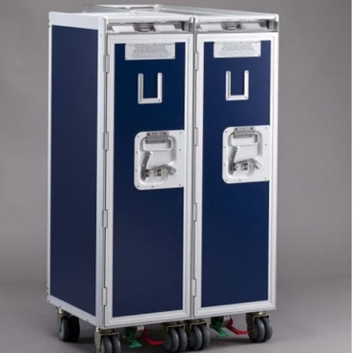 Servicewagen für Flugzeug / half-size - Sky Blue - full-size / mit integriertem elektronischem Schloss