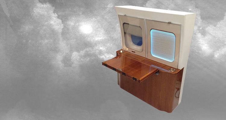 Mesa plegable para avión - Jeff Bonner Research & Development Inc