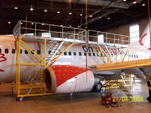 dock aeronáutico para avión