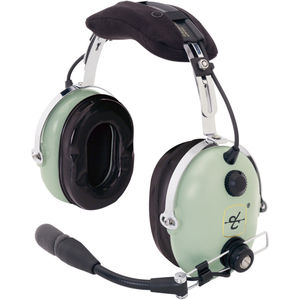 casco con micrófono para helicóptero