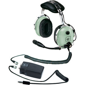 casco con micrófono para helicóptero